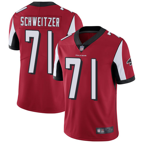 Atlanta Falcons Limited Red Men Wes Schweitzer Home Jersey NFL Football #71 Vapor Untouchable->atlanta falcons->NFL Jersey